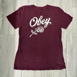 Obey Burgundy Rose Tee
